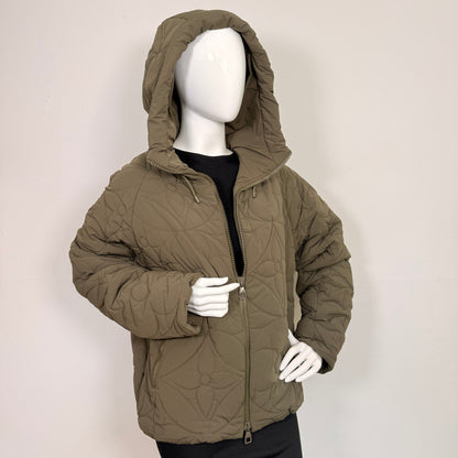Louis Vuitton Monogram Flower-Quilted Hooded Zip Jacket FR48