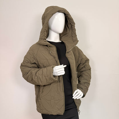 Louis Vuitton Monogram Flower-Quilted Hooded Zip Jacket FR48