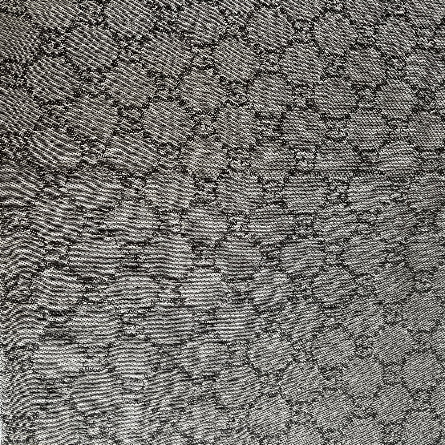 Brand New GG Print Scarf Grey/Black 140x140cm