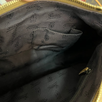 Pre-Owned Gucci Abbey Hobo Handbag Gold Leather Guccisma