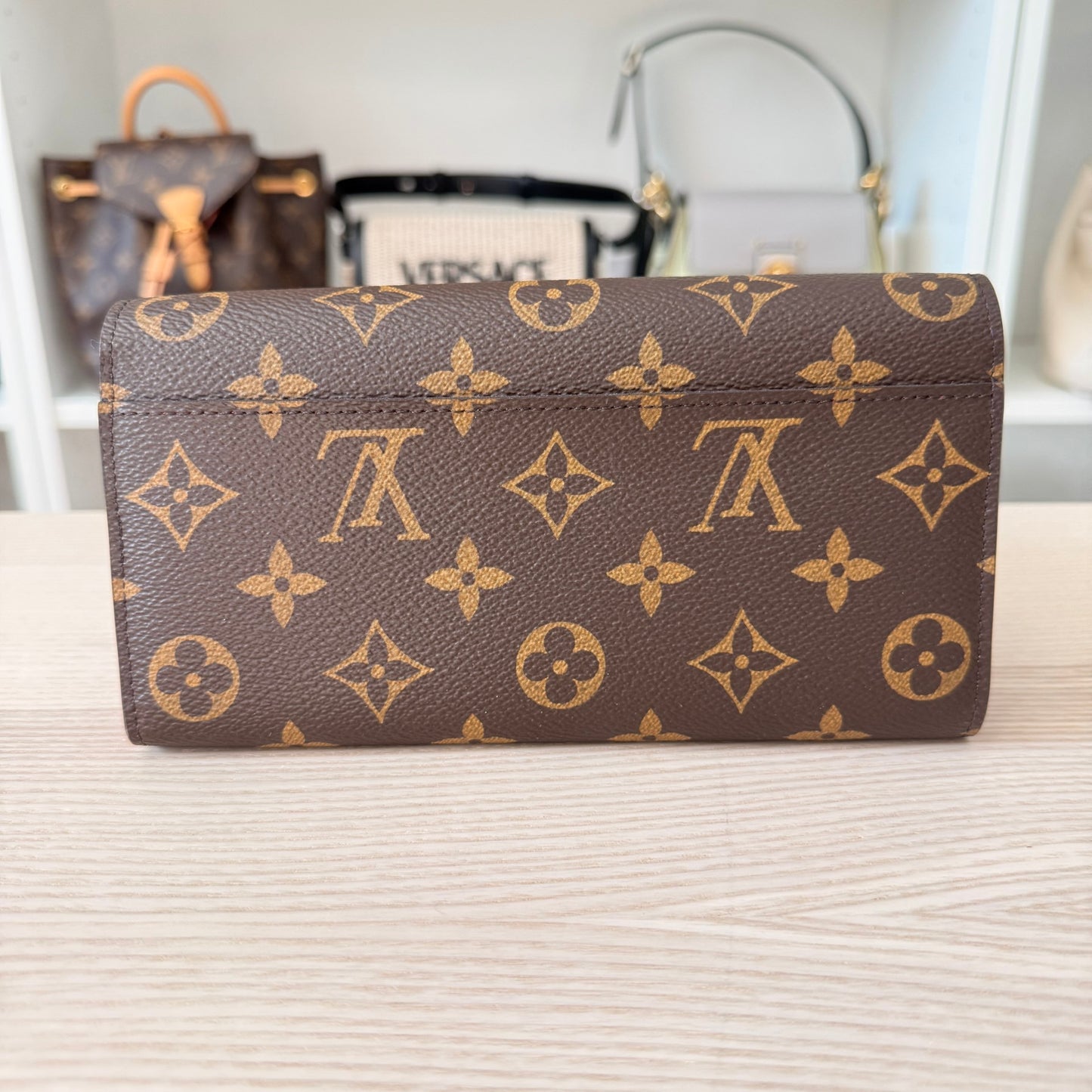 Louis Vuitton Monogram Sarah Wallet NM Brown