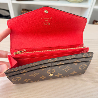 Louis Vuitton Monogram Sarah Wallet NM Brown
