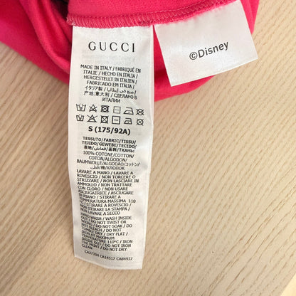 Gucci X Disney Pink Mickey Mouse Logo Print Cotton T-Shirt S