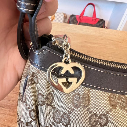 Gucci Monogram Lovely Heart Cosmetic Case