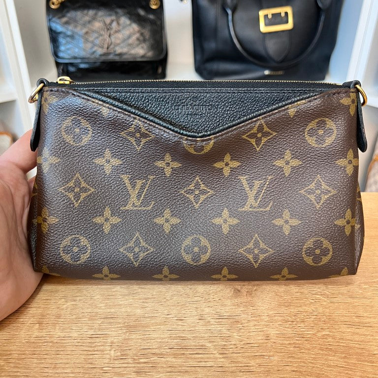 Louis Vuitton Monogram Pallas Clutch Noir