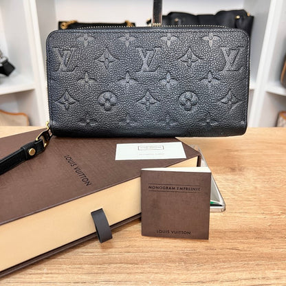 Louis Vuitton Empreinte Zippy Wallet Noir