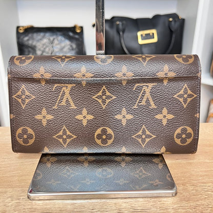 Louis Vuitton Monogram Sarah Wallet New Model Rose Ballerine