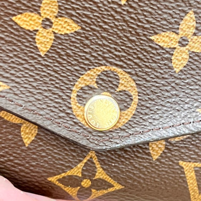 Louis Vuitton Monogram Sarah Wallet New Model Rose Ballerine