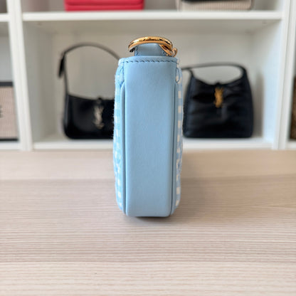 Versace Medusa Crossbody/Shoulder Bag Checkered Blue