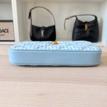 Versace Medusa Crossbody/Shoulder Bag Checkered Blue