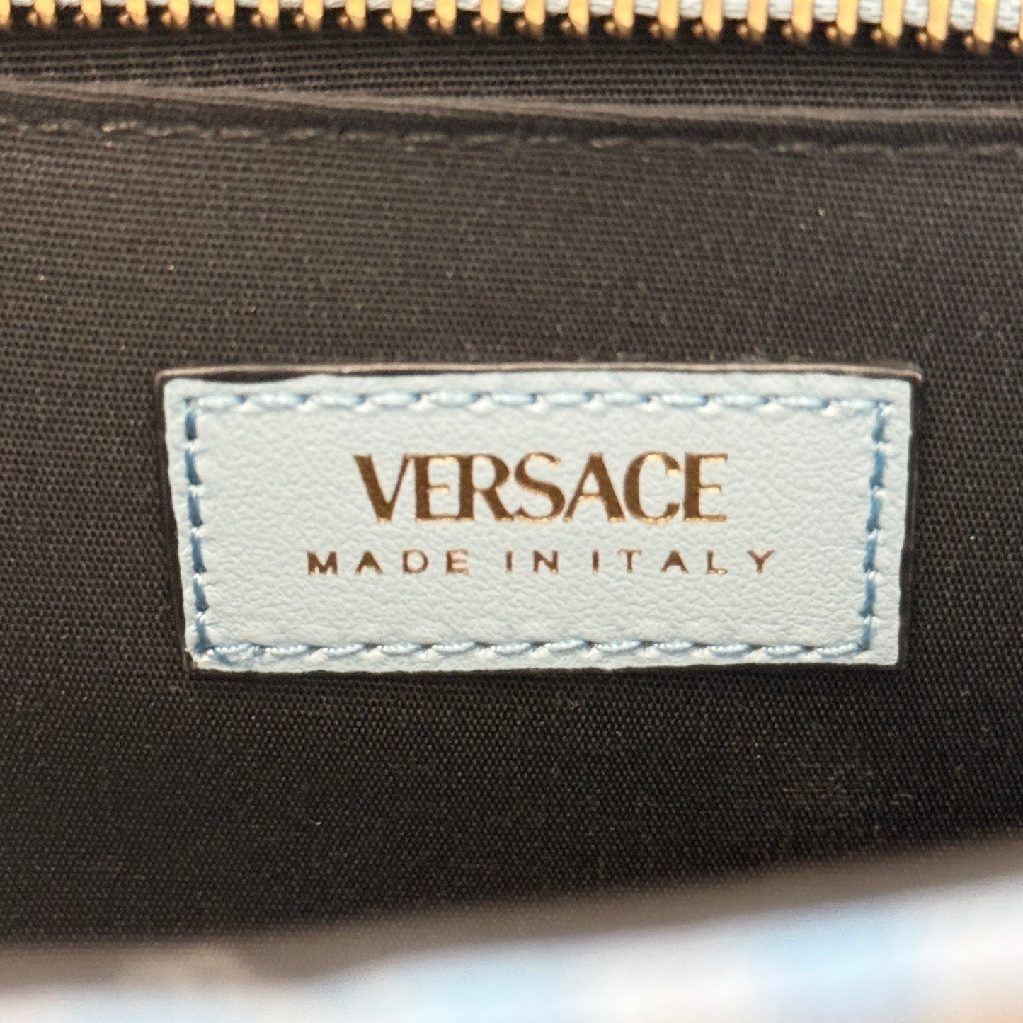 Versace Medusa Crossbody/Shoulder Bag Checkered Blue