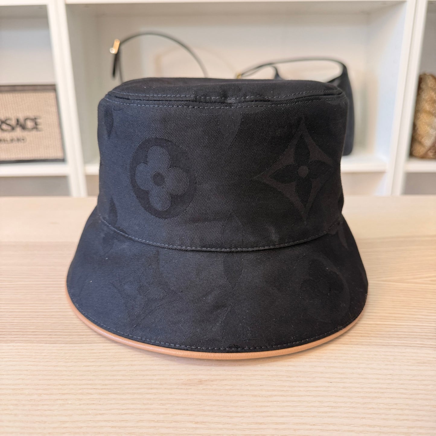 Louis Vuitton Monogram Dailygram Bucket Hat Black/Beige Reversible Medium