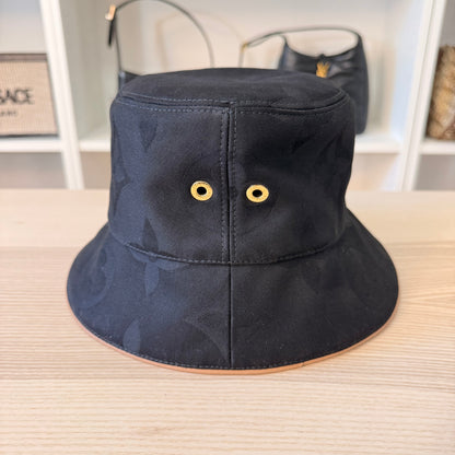 Louis Vuitton Monogram Dailygram Bucket Hat Black/Beige Reversible Medium