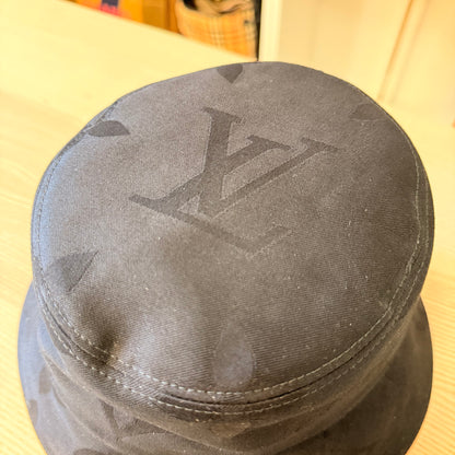 Louis Vuitton Monogram Dailygram Bucket Hat Black/Beige Reversible Medium