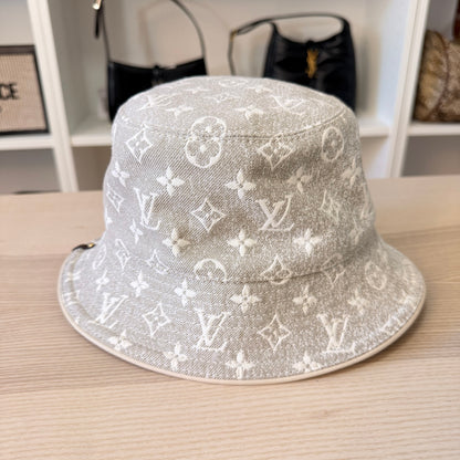 Louis Vuitton Monogram Jacquard Bucket Hat Grey