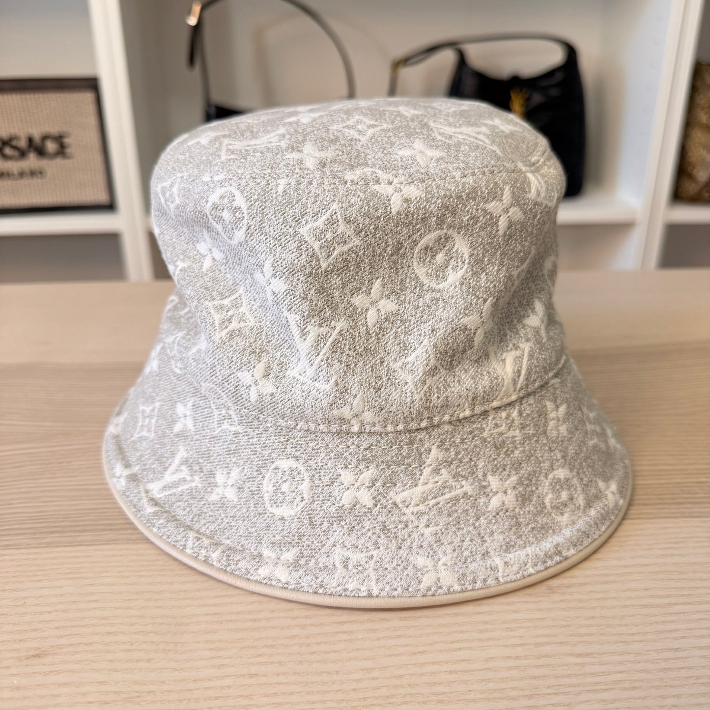 Louis Vuitton Monogram Jacquard Bucket Hat Grey