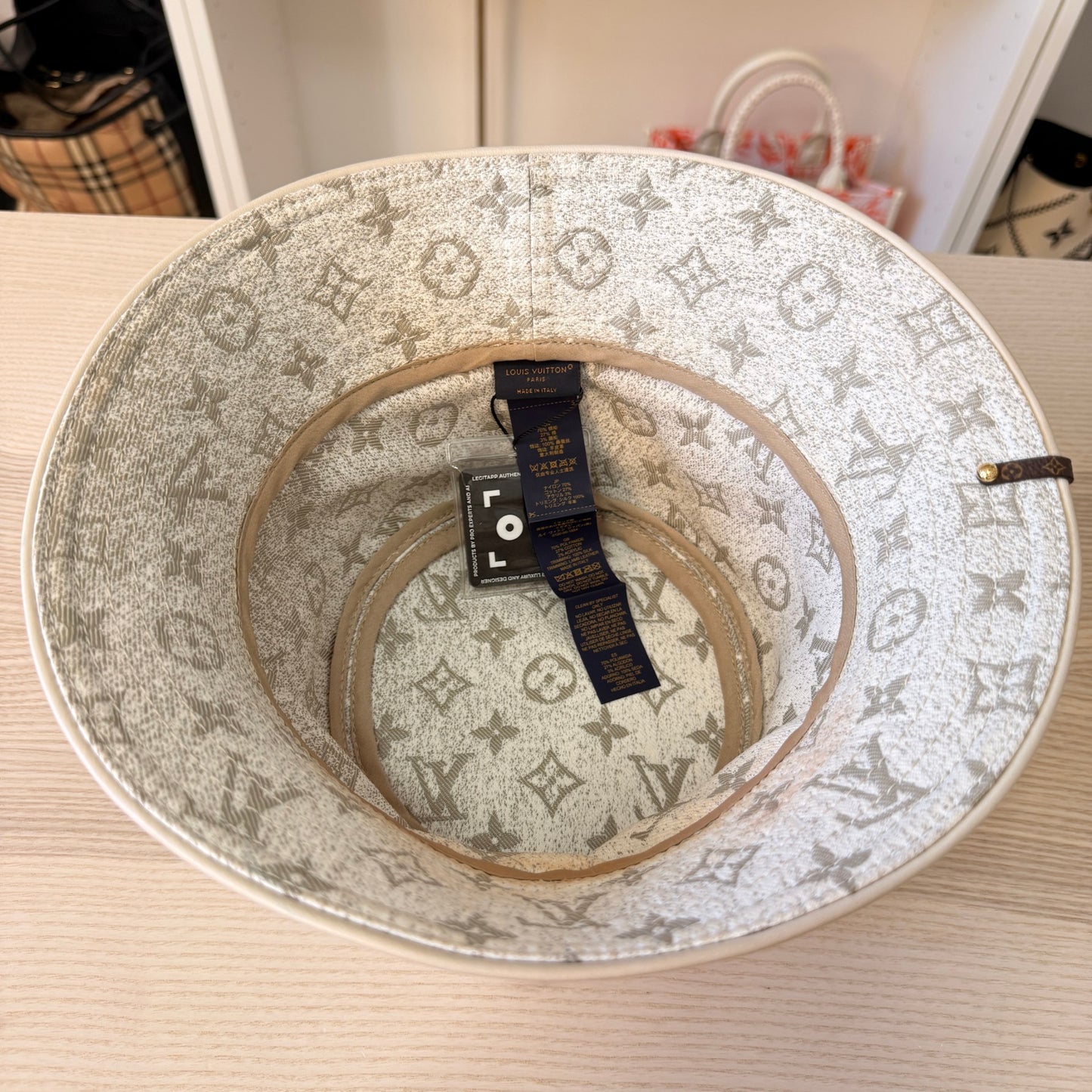 Louis Vuitton Monogram Jacquard Bucket Hat Grey