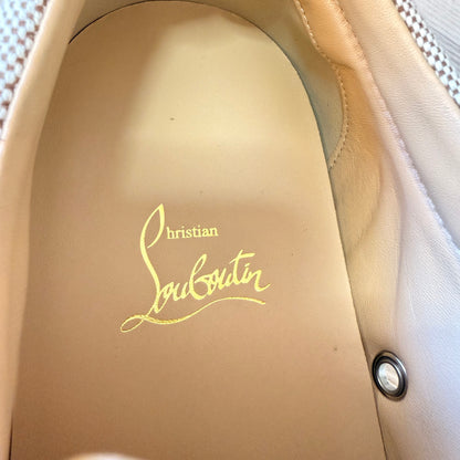 Christian Louboutin Men's Louis Junior Textile and Suede Low-Top Sneakers Size 9US/42EU