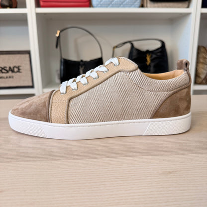 Christian Louboutin Men's Louis Junior Textile and Suede Low-Top Sneakers Size 9US/42EU