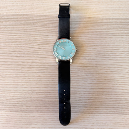 Tiffany Stainless Steel Calfskin 37mm Atlas 2-Hand Quartz Watch Tiffany Blue®