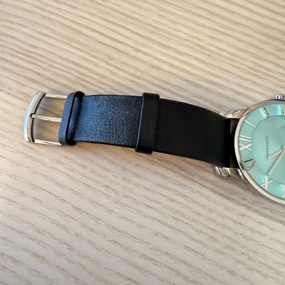 Tiffany Stainless Steel Calfskin 37mm Atlas 2-Hand Quartz Watch Tiffany Blue®