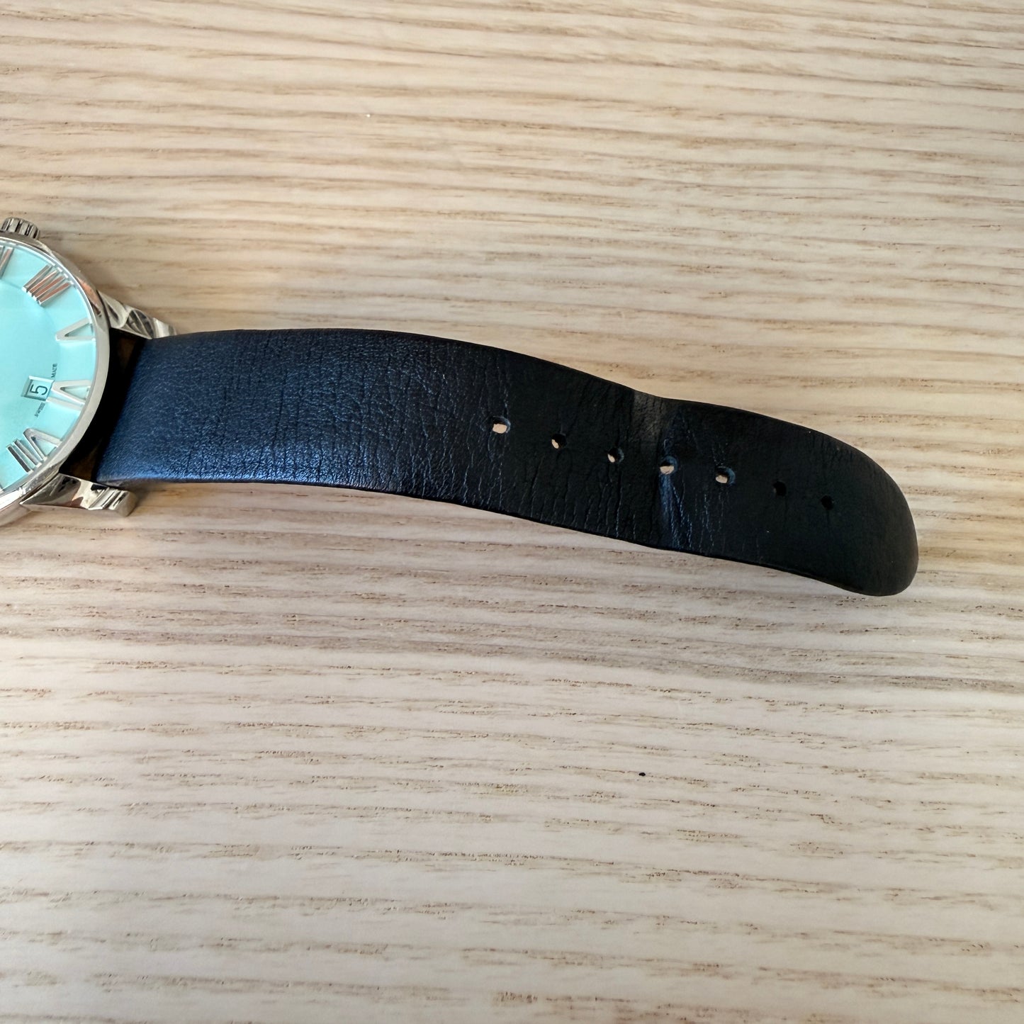 Tiffany Stainless Steel Calfskin 37mm Atlas 2-Hand Quartz Watch Tiffany Blue®