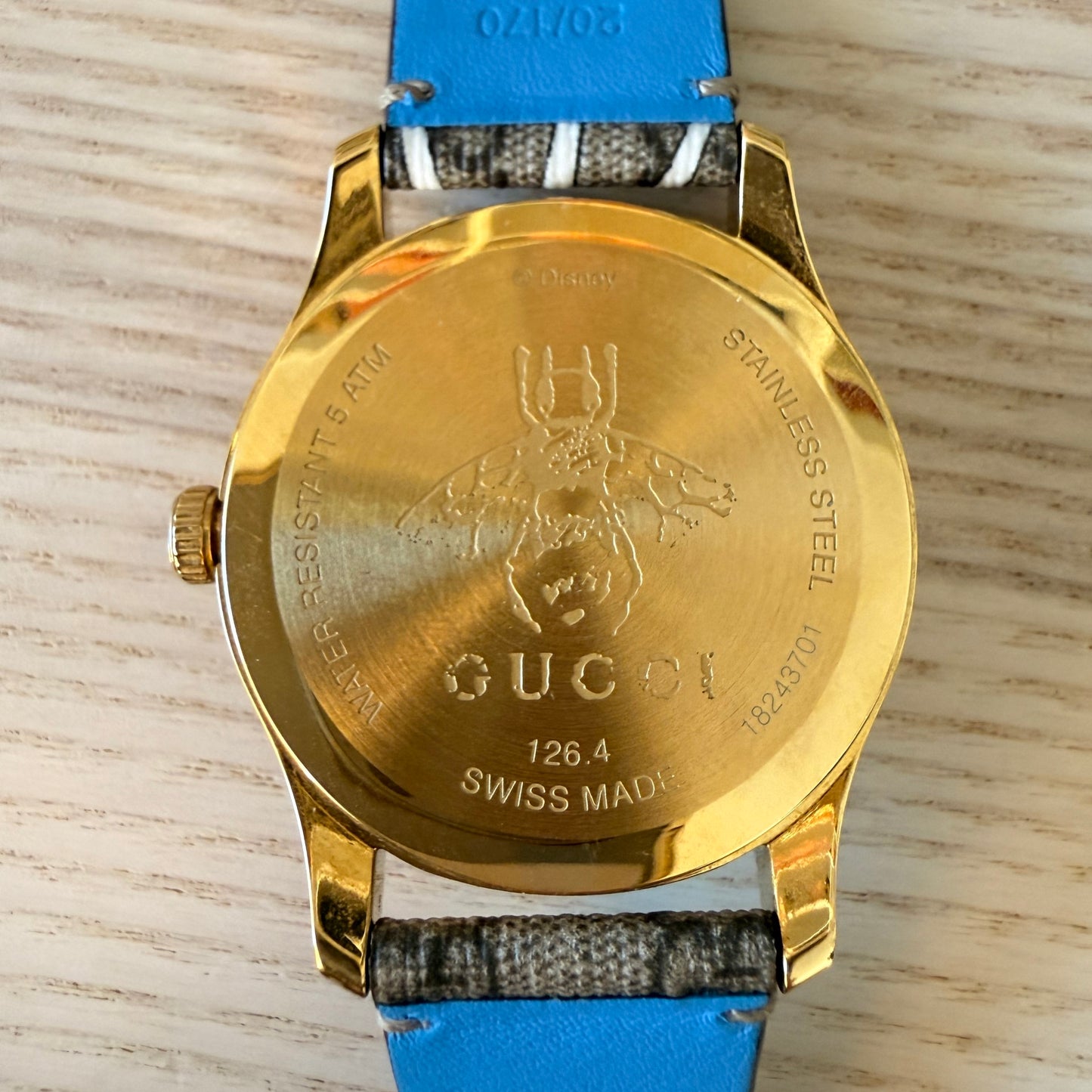 Gucci X DISNEY Stainless Steel Canvas 38mm G-Timeless Donald Duck Quartz Watch