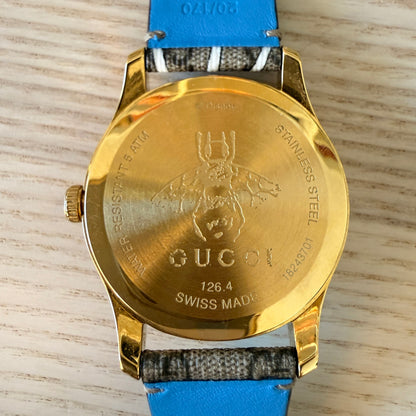 Gucci X DISNEY Stainless Steel Canvas 38mm G-Timeless Donald Duck Quartz Watch
