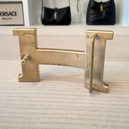 Hermes 38mm Constance Belt 105L Gold/Noir/Noir Reversible