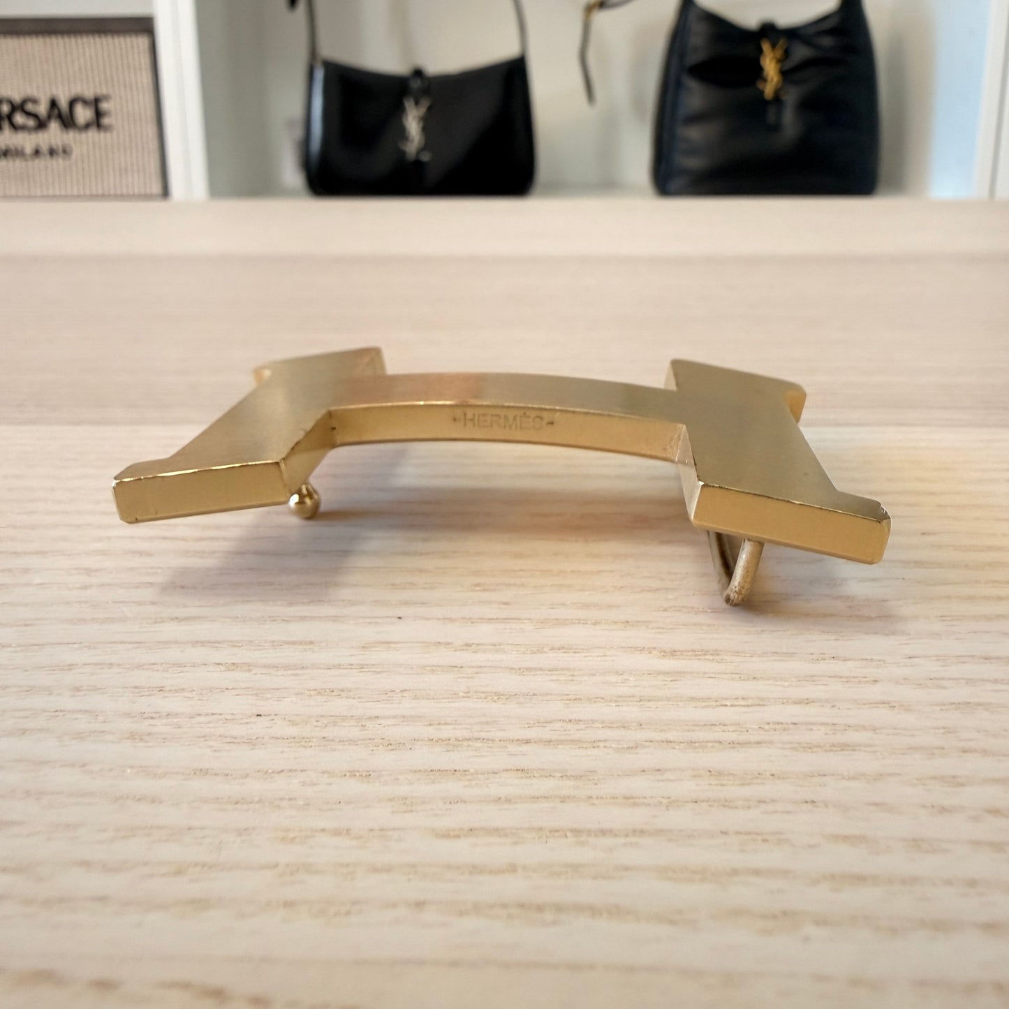 Hermes 38mm Constance Belt 105L Gold/Noir/Noir Reversible