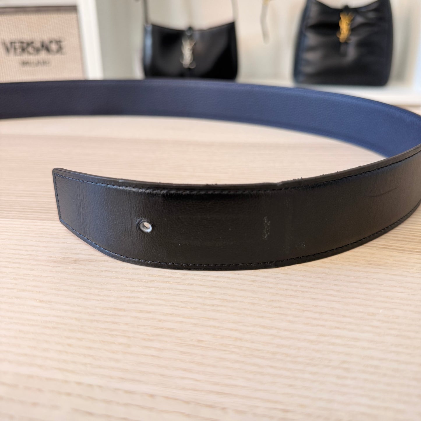 Hermes 38mm Constance Belt 105L Gold/Noir/Noir Reversible