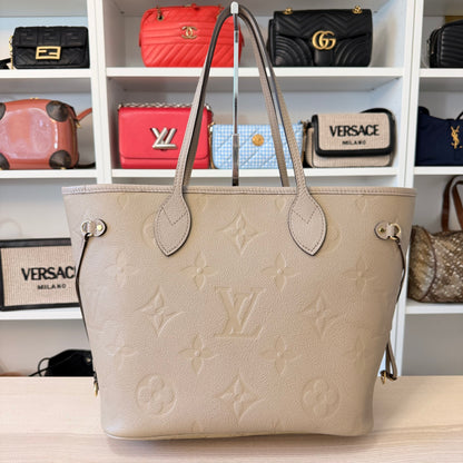 Louis Vuitton Neverfull MM Monogram Empreinte Turtledove