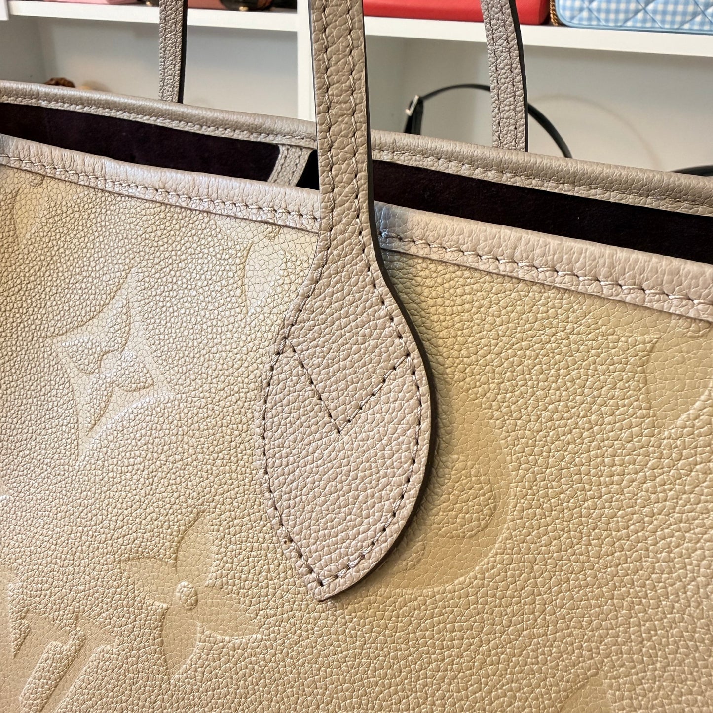 Louis Vuitton Neverfull MM Monogram Empreinte Turtledove