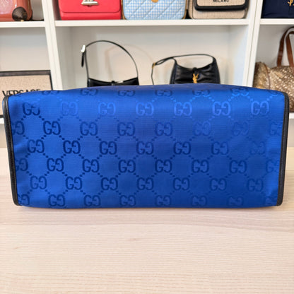 Gucci Nylon Monogram Large Off The Grid Tote Bag Blue