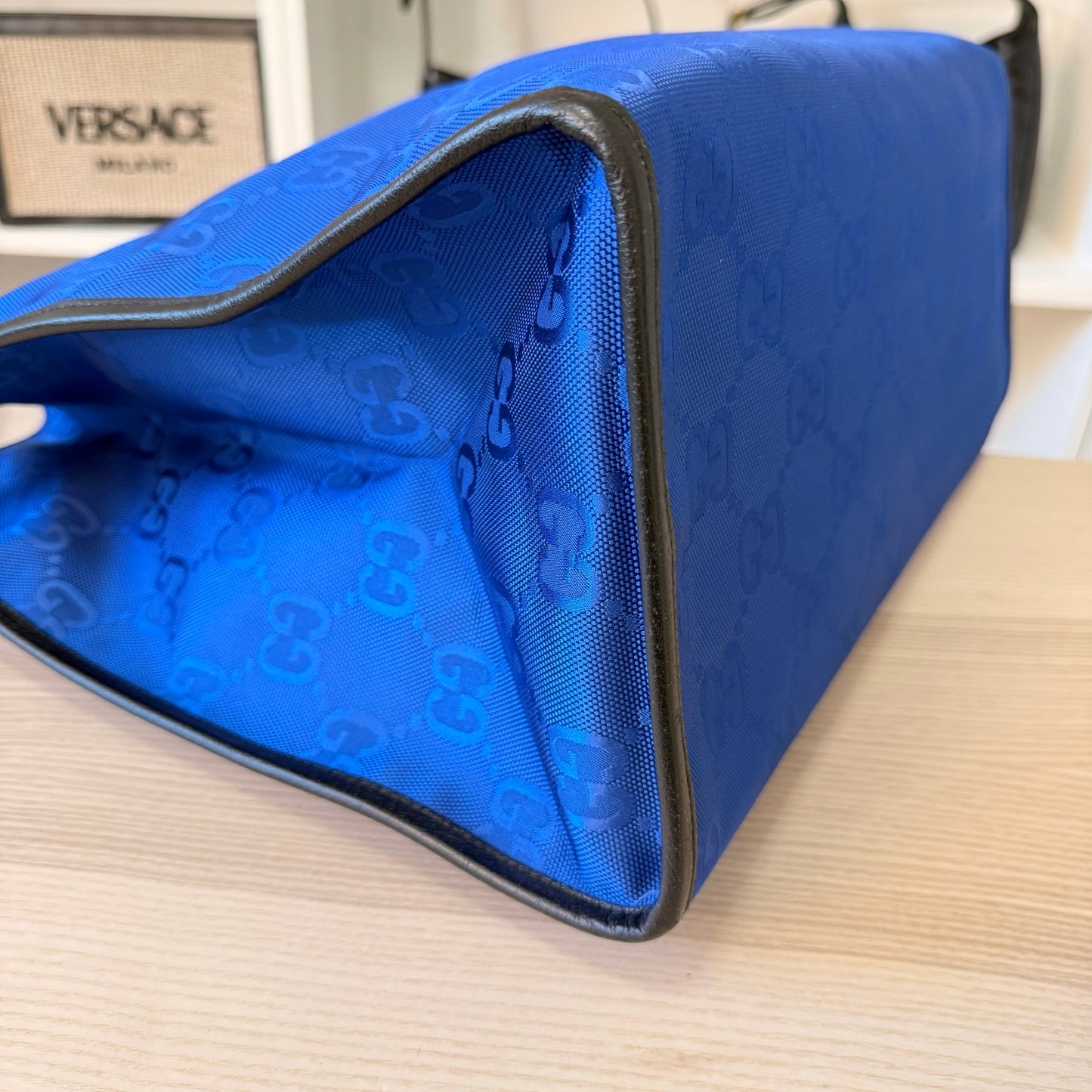 Gucci Nylon Monogram Large Off The Grid Tote Bag Blue