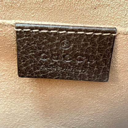 Gucci GG Supreme Monogram Web Mini Ophidia Bucket Bag Brown