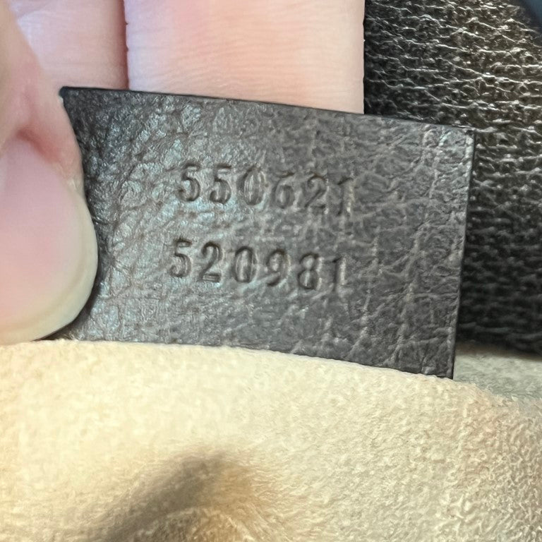 Gucci GG Supreme Monogram Web Mini Ophidia Bucket Bag Brown