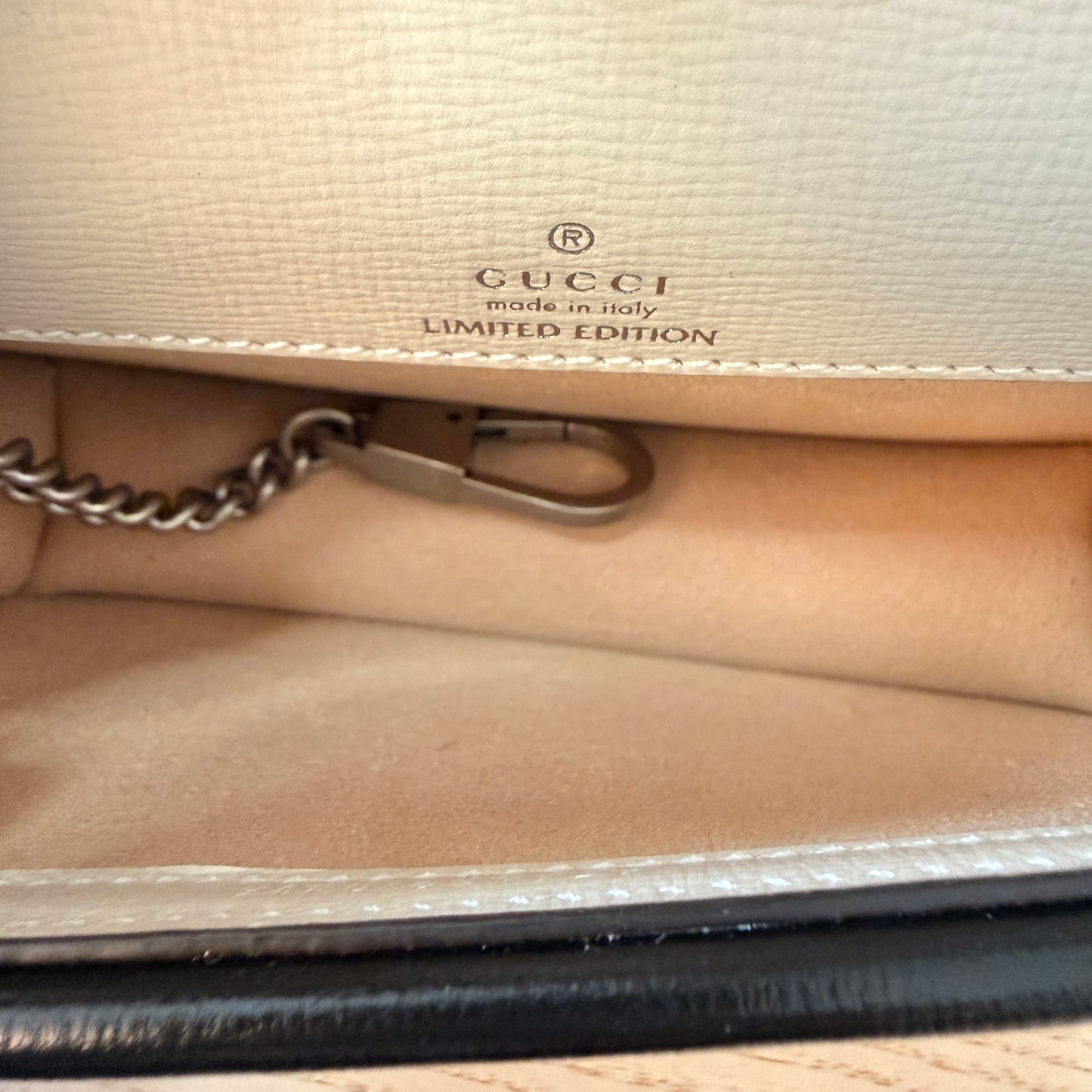 Gucci Super Mini Dionysus Snakeskin Azalea Shoulder Bag Mystic White Hibiscus Red Black