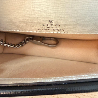 Gucci Super Mini Dionysus Snakeskin Azalea Shoulder Bag Mystic White Hibiscus Red Black