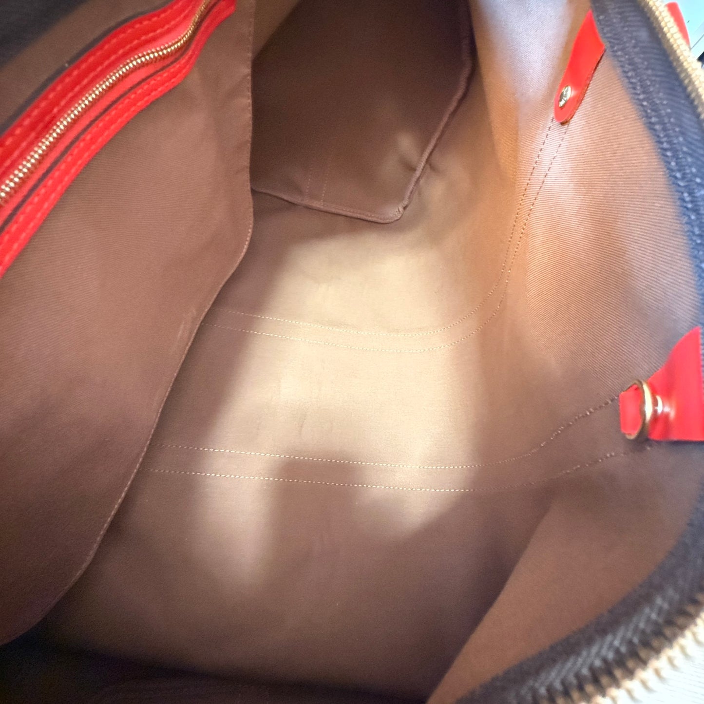 Louis Vuitton Monogram Keepall 50 Bandouliere Coquelicot