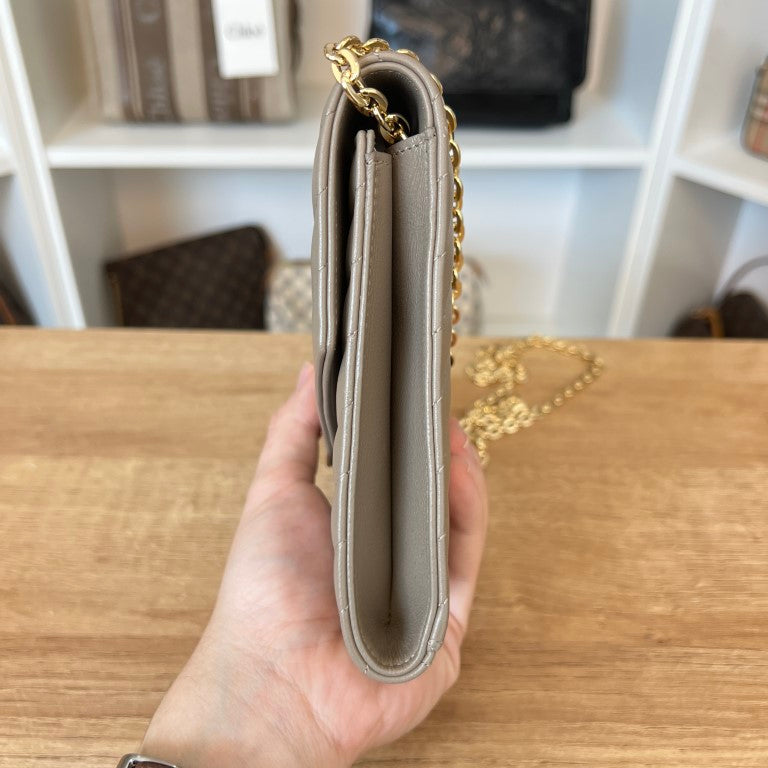 Saint Laurent Cassandre Matelassé Clutch with Crossbody Conversion