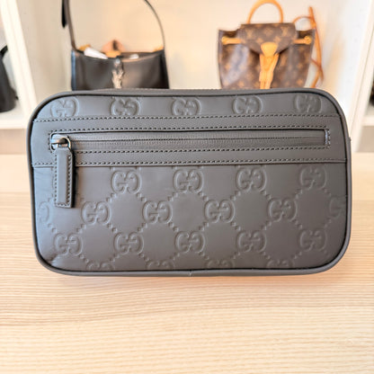 Gucci Rubber Effect Leather Belt Bag Small Black 80