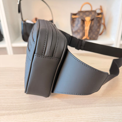 Gucci Rubber Effect Leather Belt Bag Small Black 80