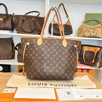 Pre-Owned Louis Vuitton Monogram Neverfull MM Cerise