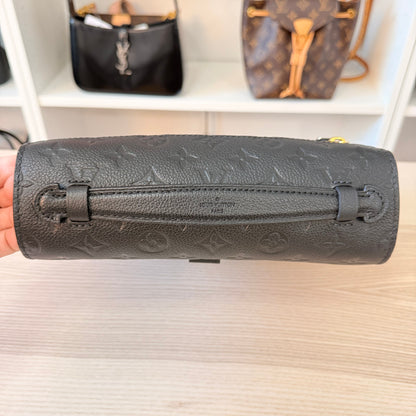 Louis Vuitton Monogram Pochette Metis Empreinte Leather Black