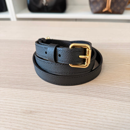 Louis Vuitton Monogram Pochette Metis Empreinte Leather Black
