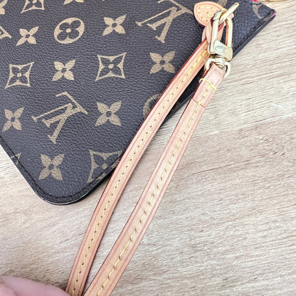 Pre-Owned Louis Vuitton Monogram Pochette Neverfull Cerise