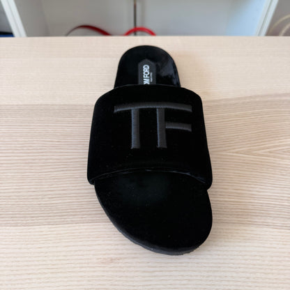 Tom Ford Velvet Embroidered Accent Slides
