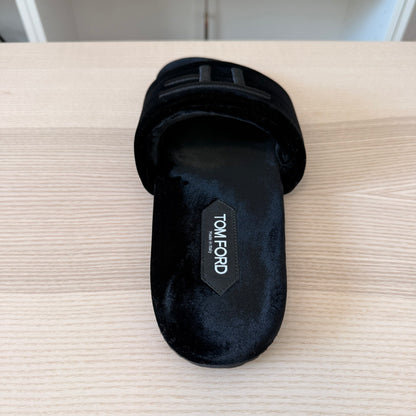 Tom Ford Velvet Embroidered Accent Slides