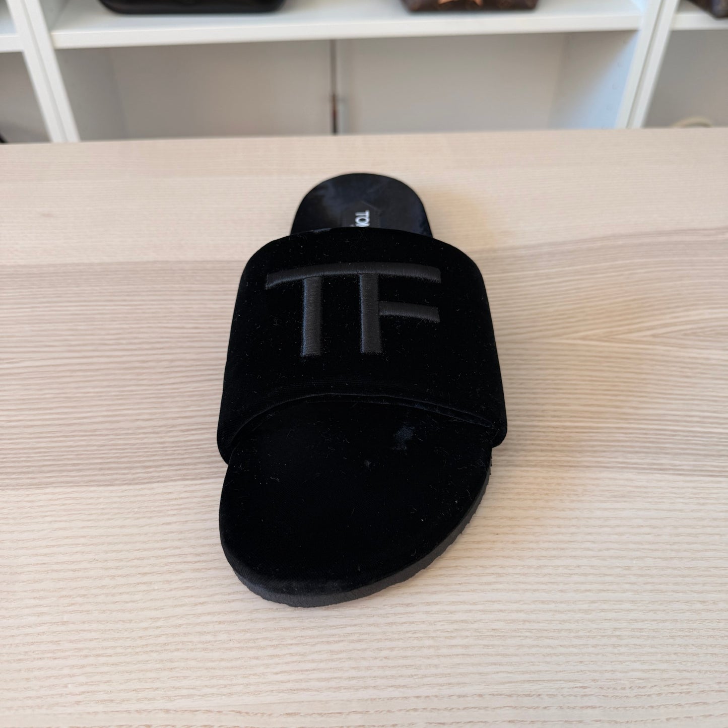 Tom Ford Velvet Embroidered Accent Slides